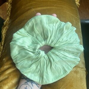 Fashion Brand Company green satin jumbo scrunchie